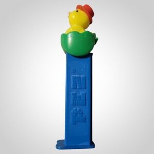 Vtg 1994 Pez Dispencer Yellow Chick Green Egg Red Hat Blue Footed Handle